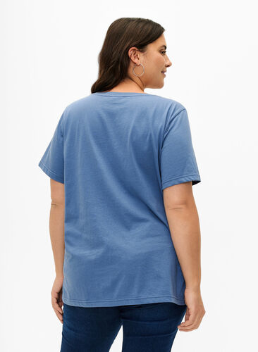 T-shirt i bomull med rund halsringning och tryck, Moonlight W.Heart L., Model image number 1
