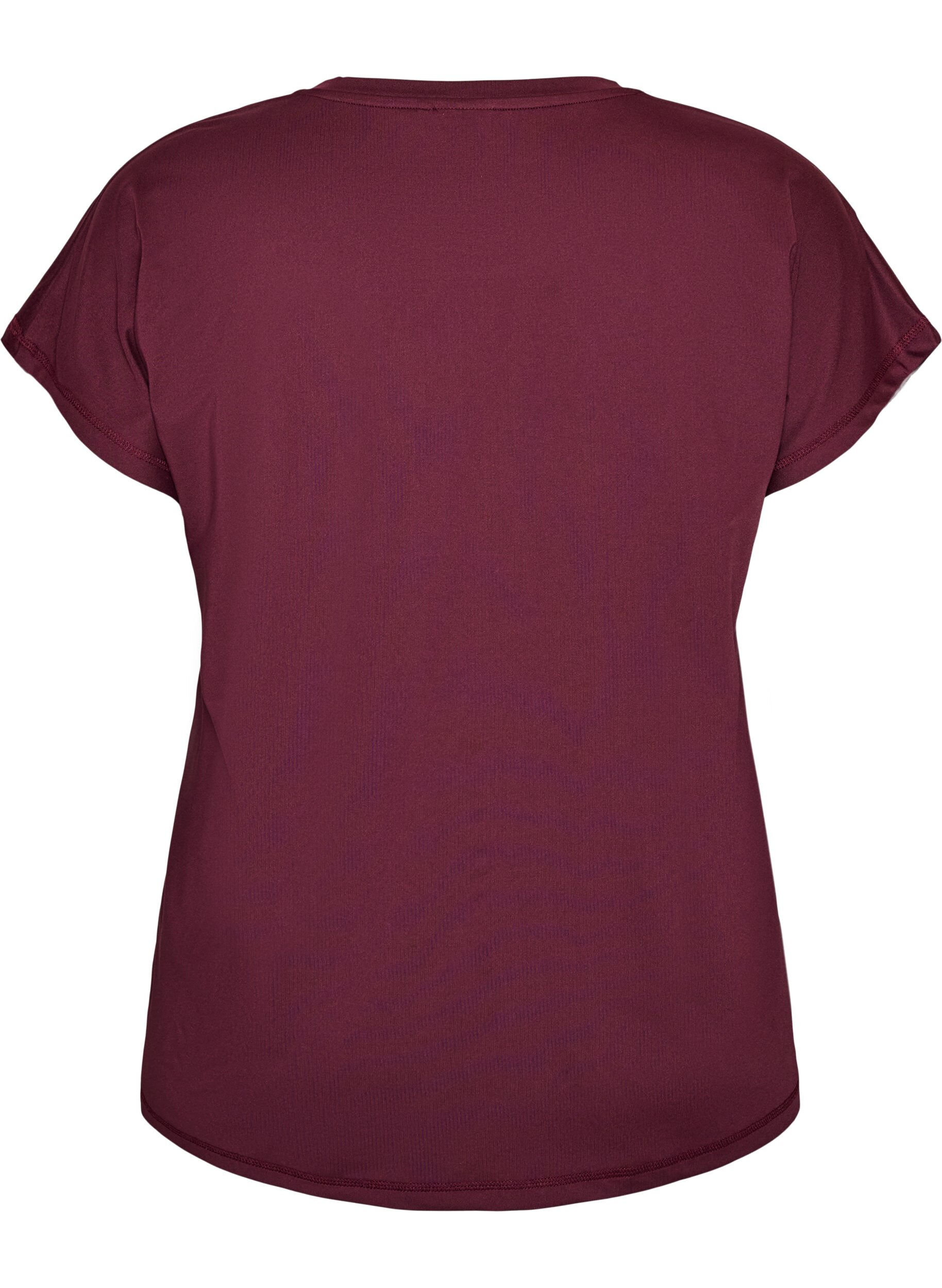 ZizziEnf&auml;rgad tr&auml;nings-T-shirt, R&ouml;d, Packshot image number 1