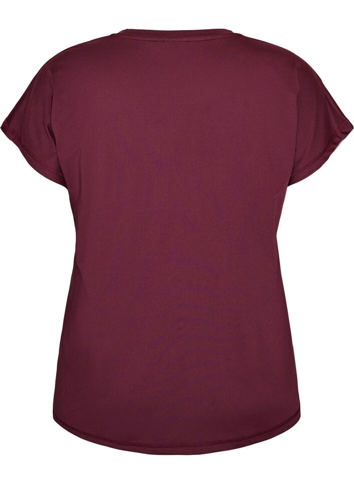 Enf&auml;rgad tr&auml;nings-T-shirt, R&ouml;d, Packshot image number 1