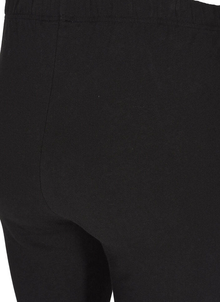 Leggings i bomull med foder, Svart, Packshot image number 2
