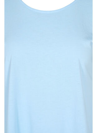 T-shirt i bomullsmix, Chambray Blue, Packshot image number 2