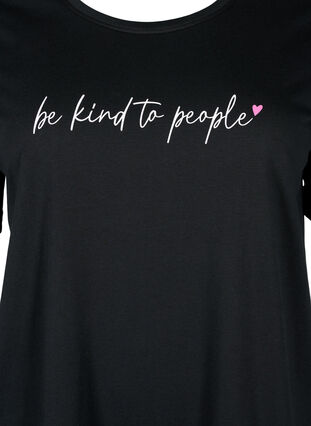 T-shirt från FLASH med tryck, Black Be Kind, Packshot image number 2