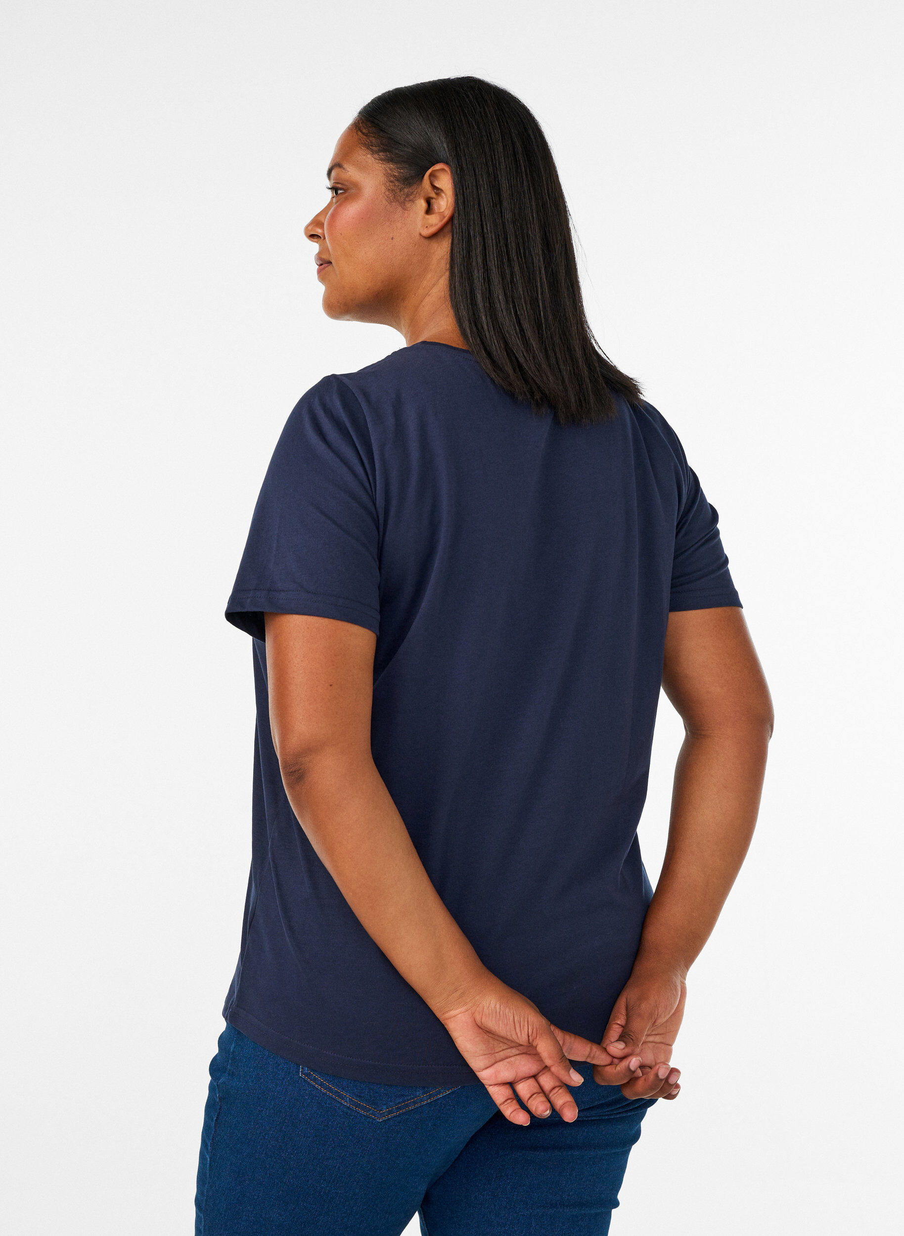 ZizziT-shirt med motiv, Bl&aring;, Model image number 2