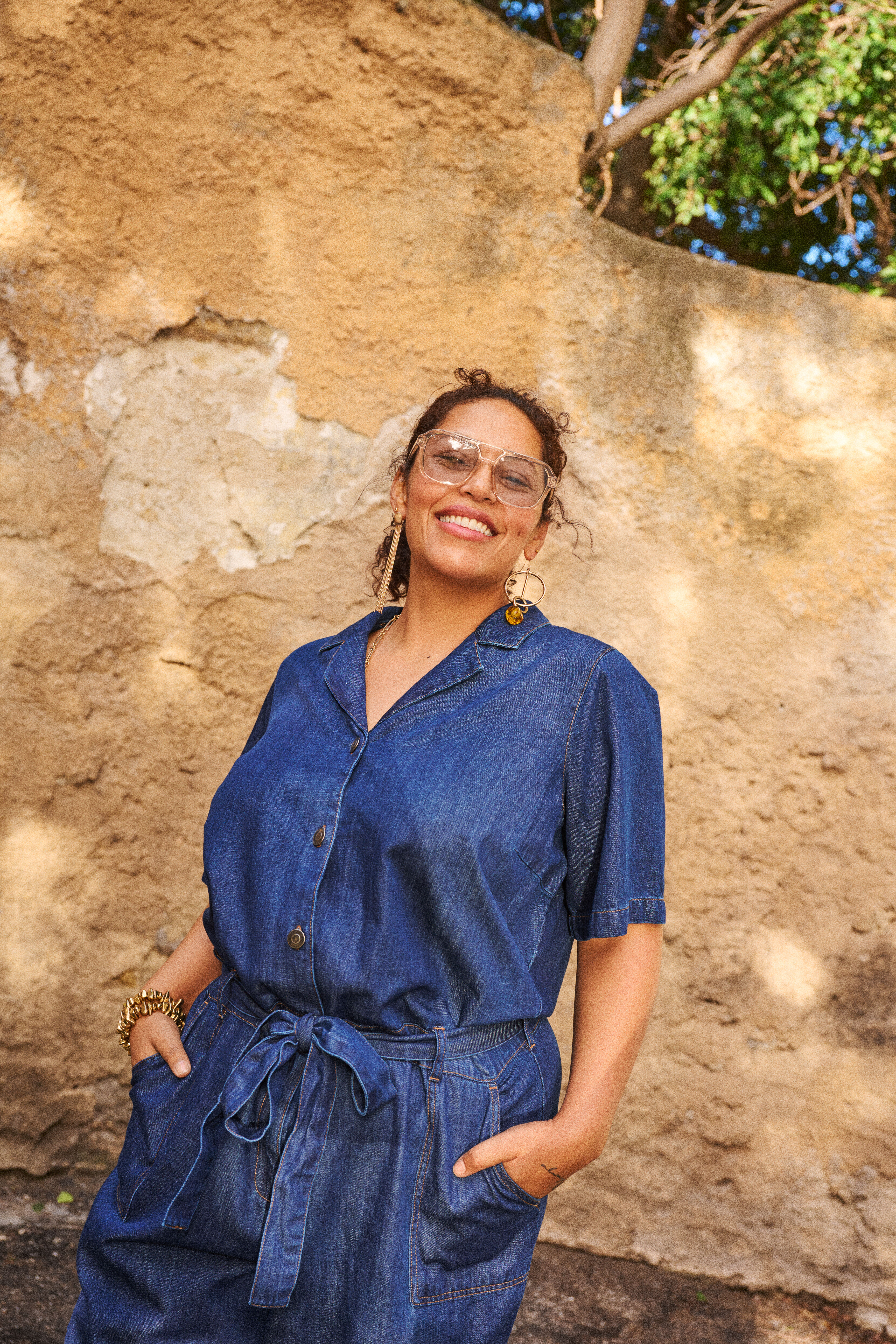 Zizzi Jeansjumpsuit, , Model