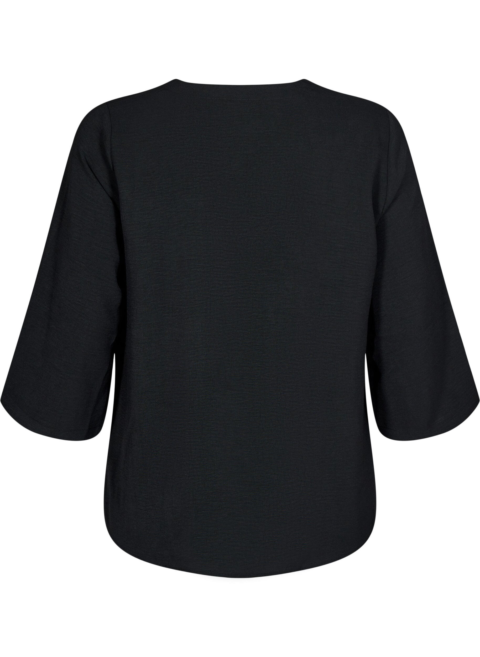 ZizziBlus med 3/4-&auml;rm, Svart, Packshot image number 1