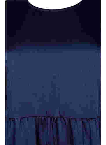Klänning med ryggdetalj och 3/4-ärmar, Maritime Blue, Packshot image number 2