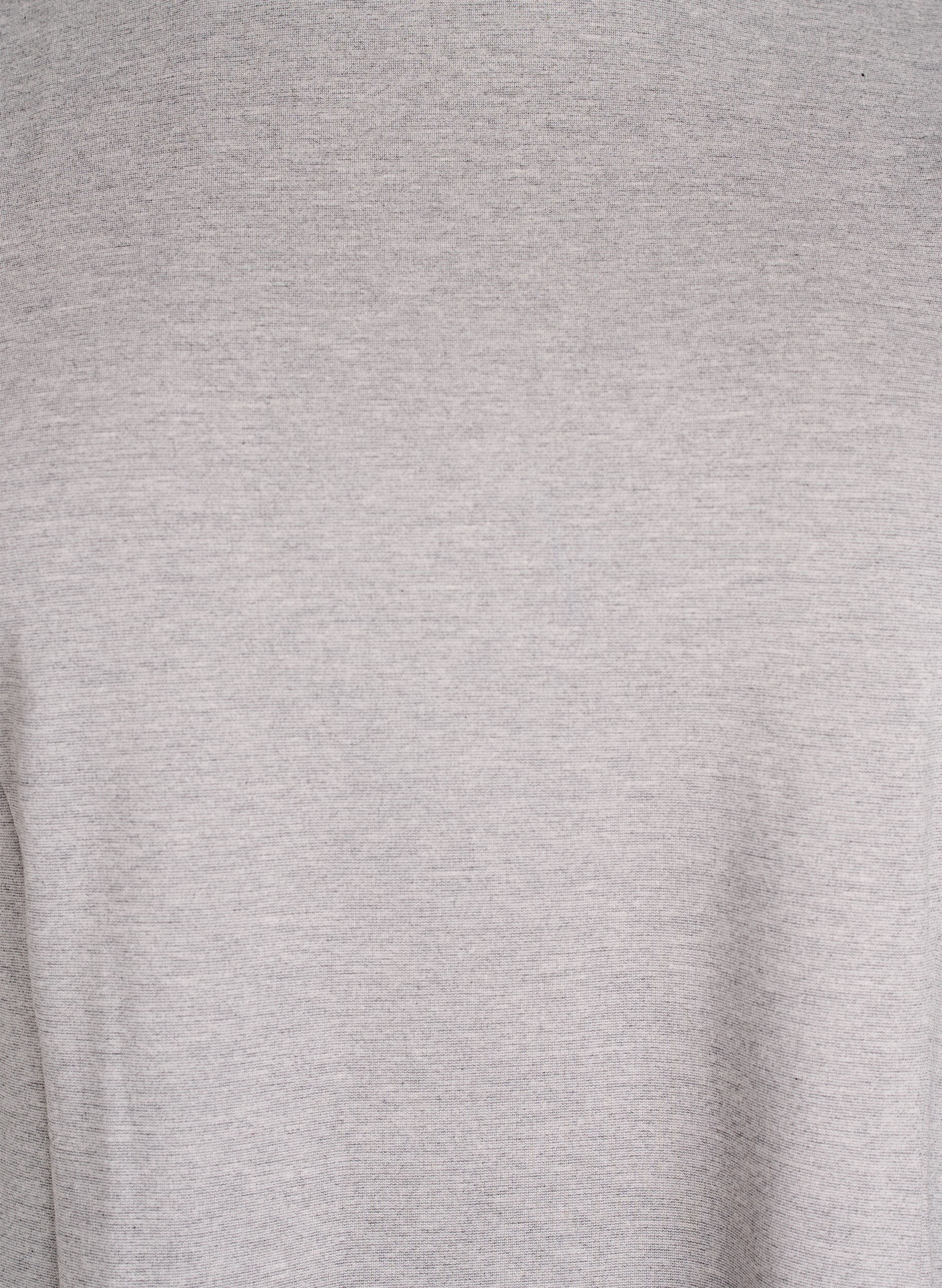 Zizzi Kort a-linjeformad jerseykl&auml;nning, Gr&aring;, Packshot image number 2