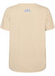 T-shirt i bomull med tryck, Beige, Packshot image number 1