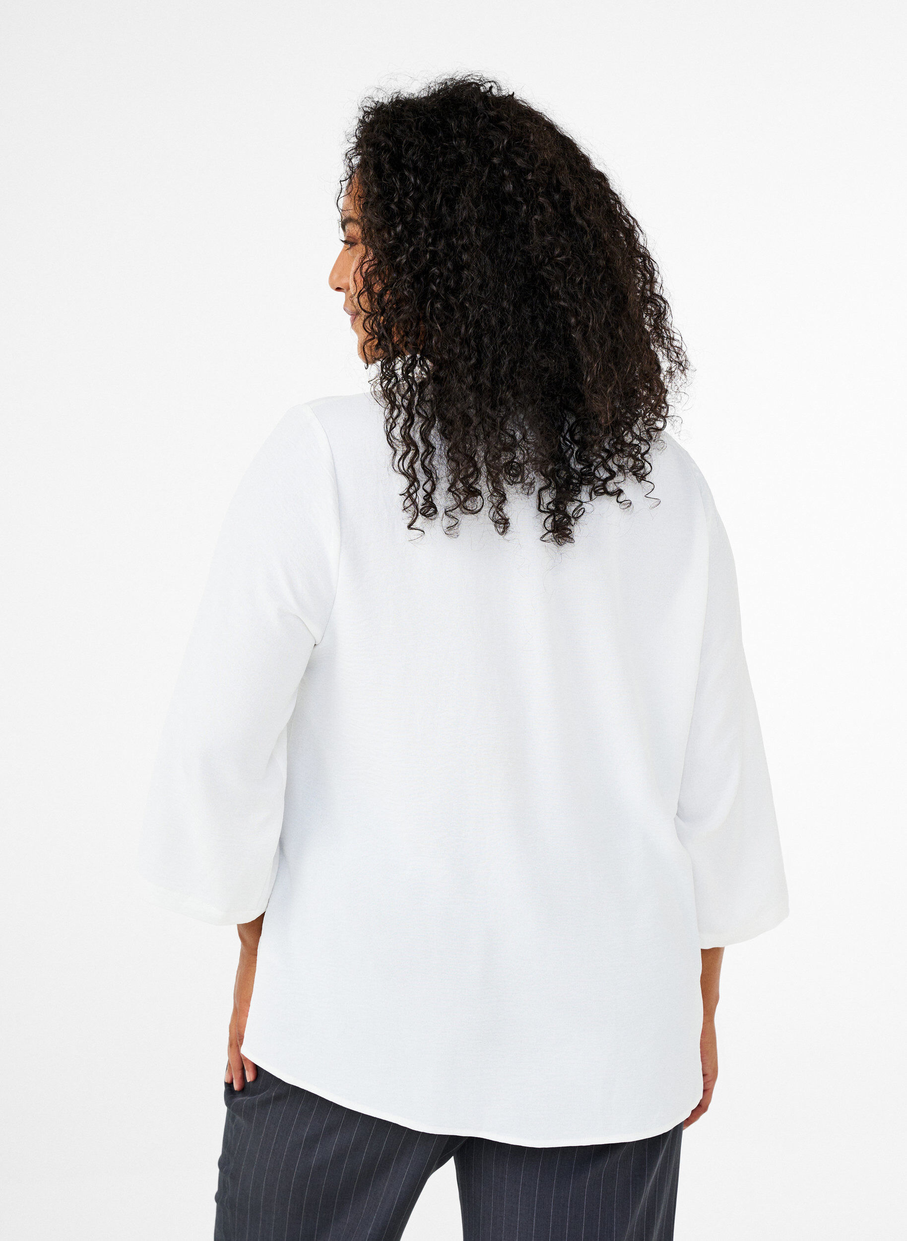 ZizziBlus med 3/4-&auml;rm, Vanilla, Model image number 2