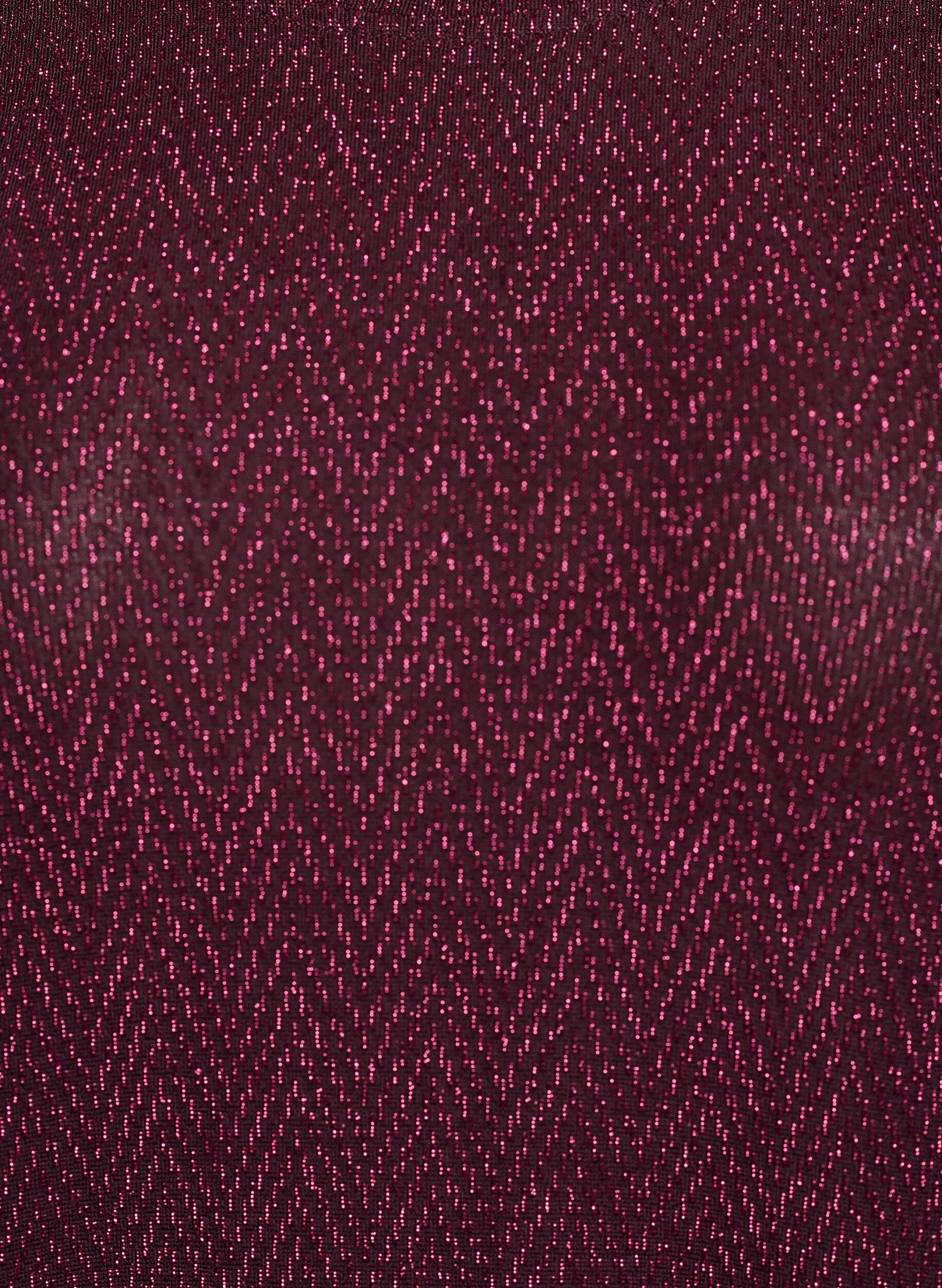 ZizziBlus med fiskbensm&ouml;nster och glittertr&aring;d, M&ouml;rk Bordeaux, Packshot image number 2