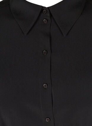 Skjortklänning med knytband och knappar, Black, Packshot image number 2