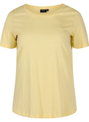 T-shirt i bomull med tryck, Pale Banana Shine, Packshot image number 0