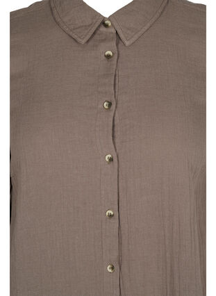 Lång bomullsskjorta med klassisk krage, Falcon, Packshot image number 2