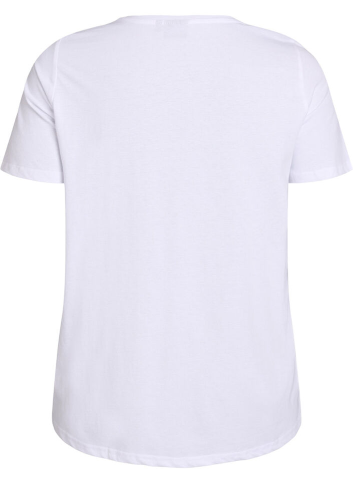 T-shirt med tryck, Vit, Packshot image number 1