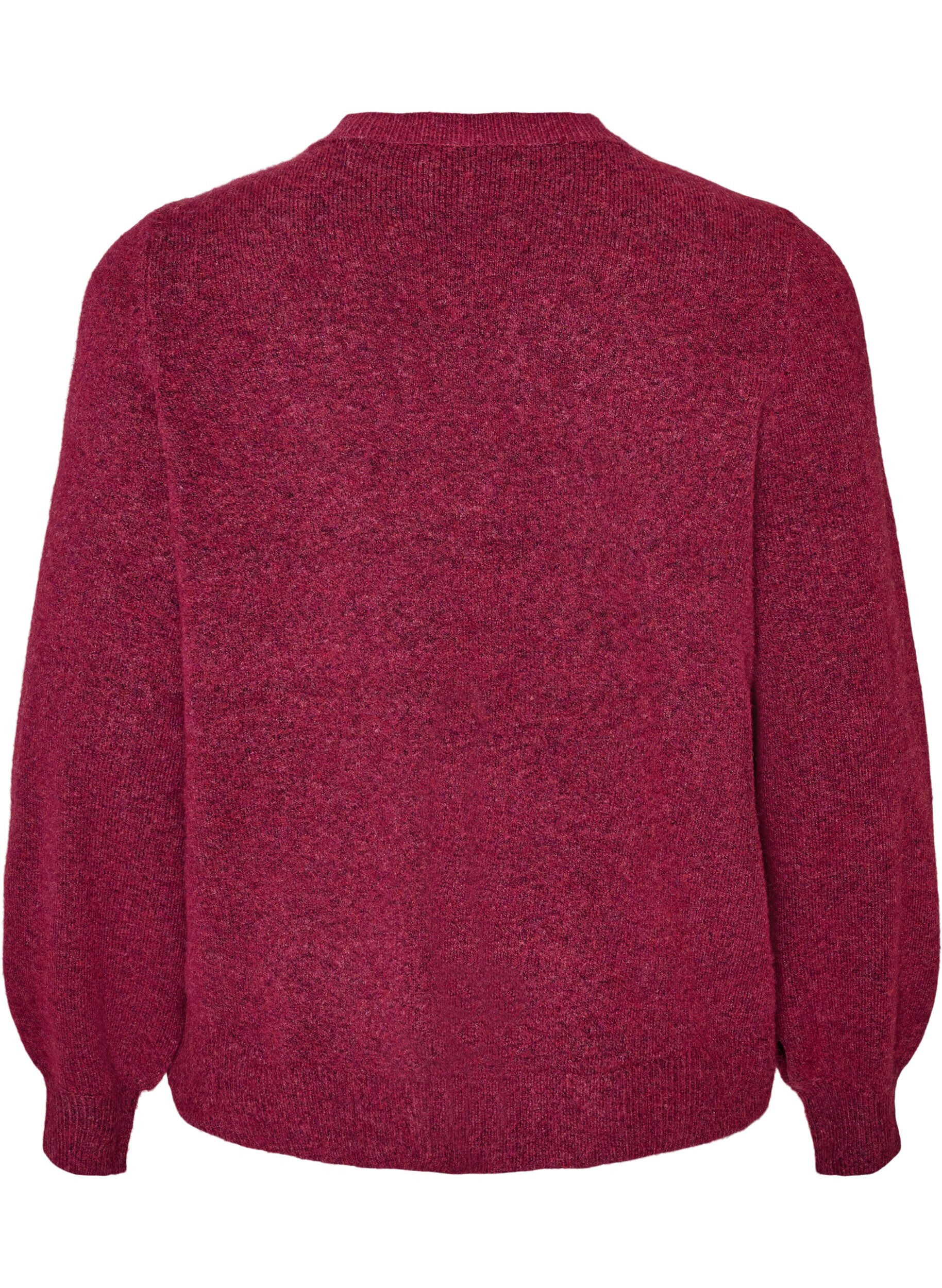 ZizziKofta i mjukt stickat med guldf&auml;rgade knappar, Rosa, Packshot image number 1