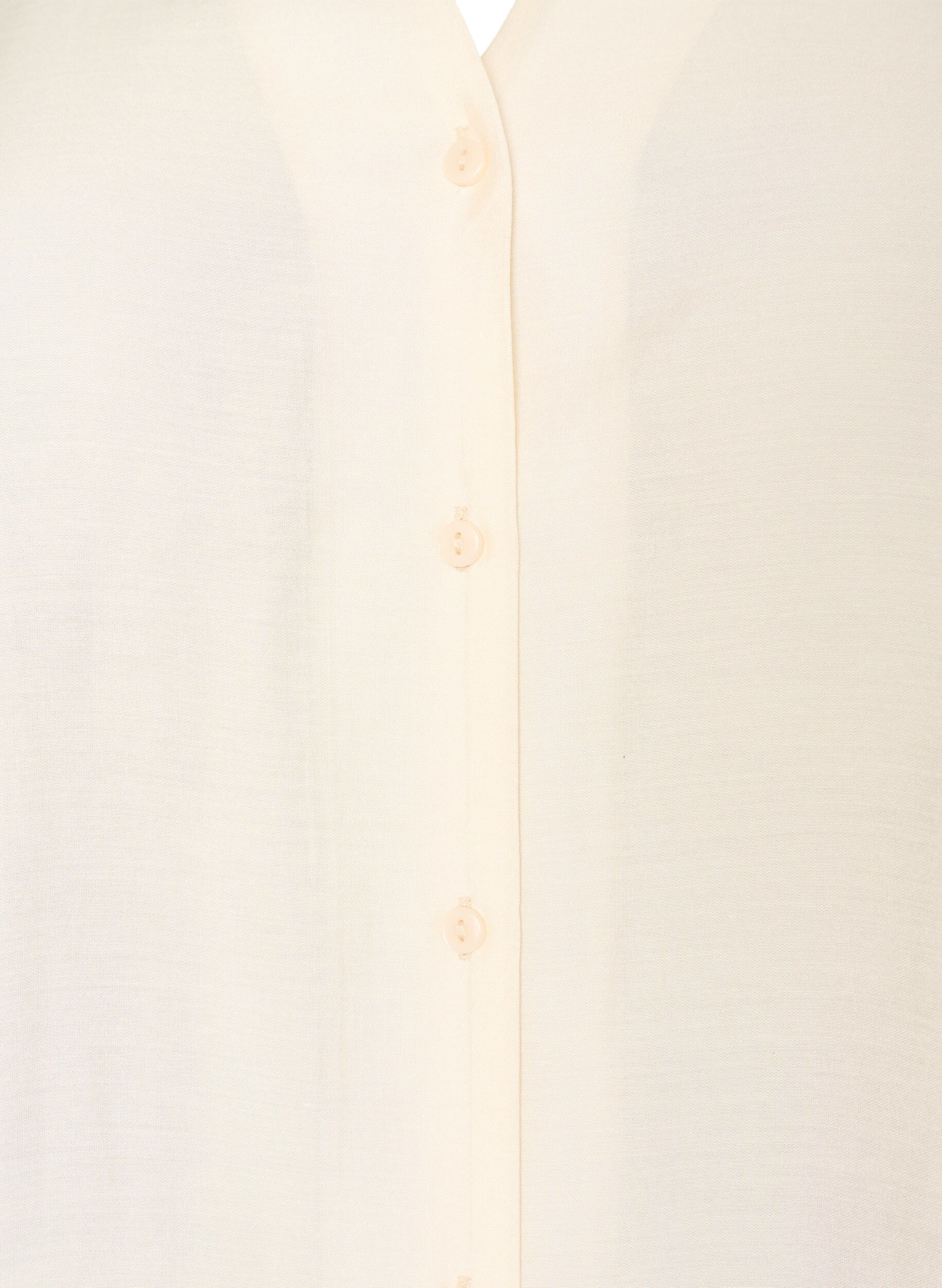 ZizziSkjortblus med armb&aring;gsl&aring;nga &auml;rmar och blommiga detaljer, Beige, Packshot image number 2