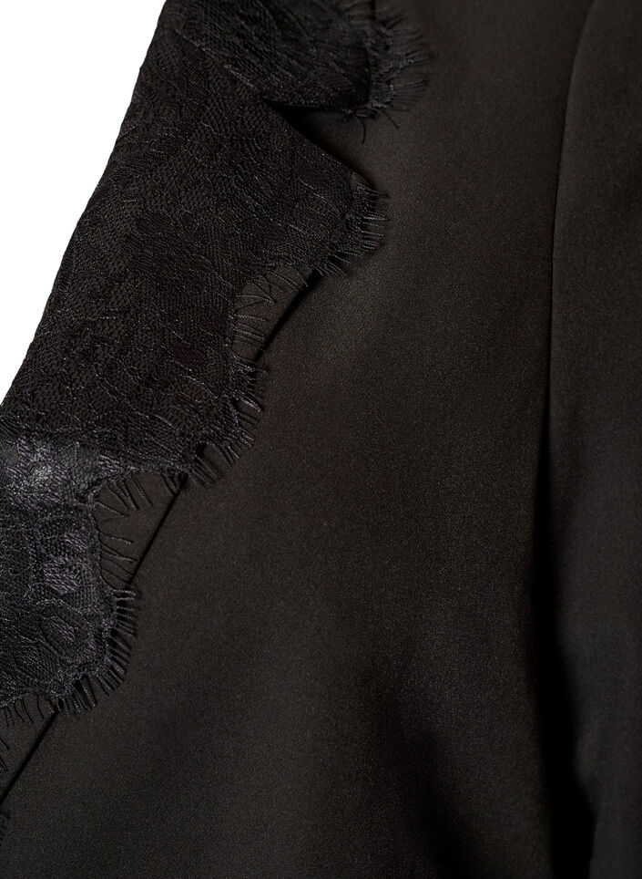 Kavaj med spetskant, Svart, Packshot image number 2