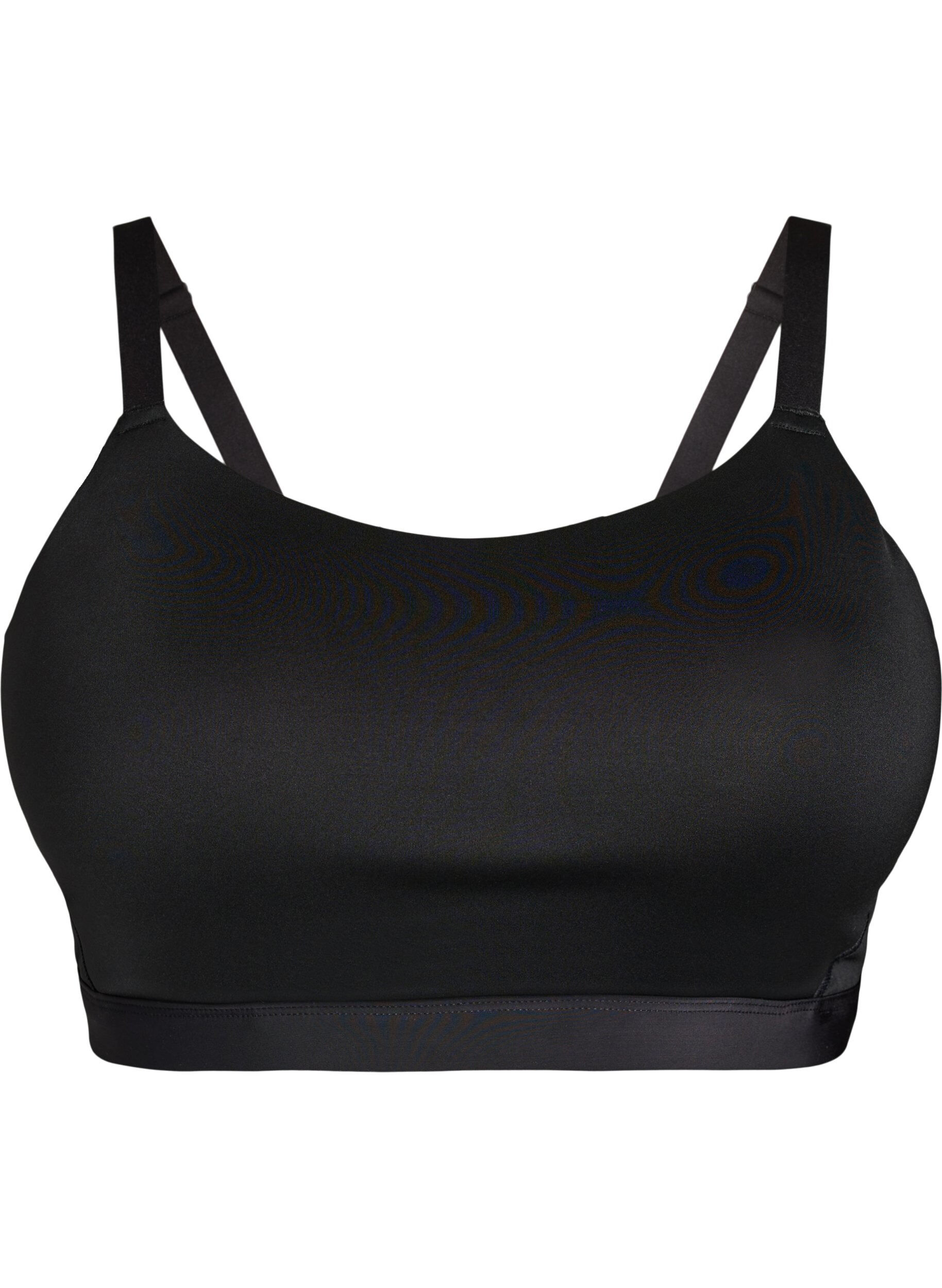 ZizziL&auml;tt vadderad sport-BH, Svart, Packshot image number 0
