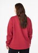 Sweatshirt med rund halsringning, R&ouml;d, Model image number 2