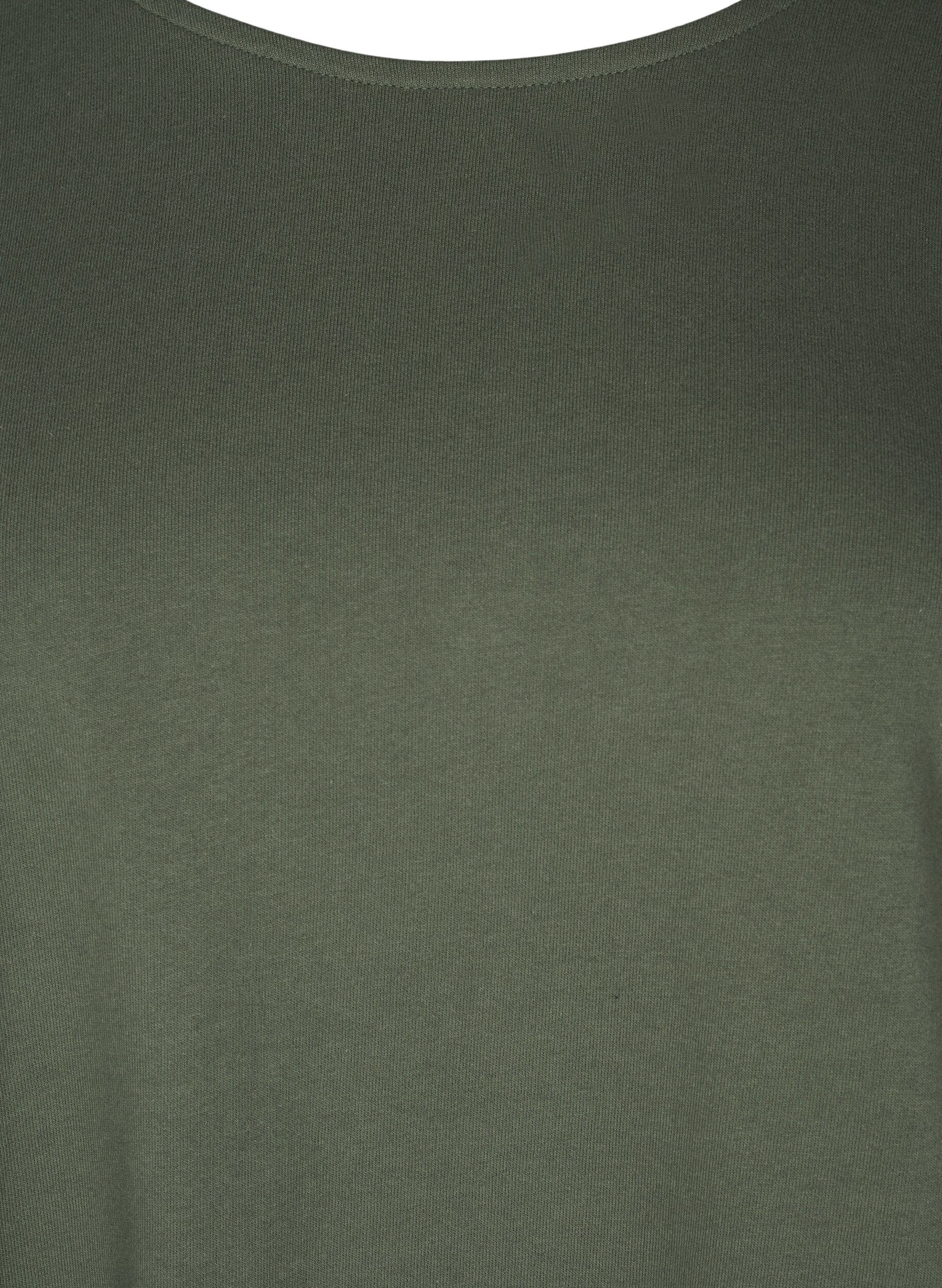 Zizzi Ballongkl&auml;nning i bomull med fickor, Gr&ouml;n, Packshot image number 2