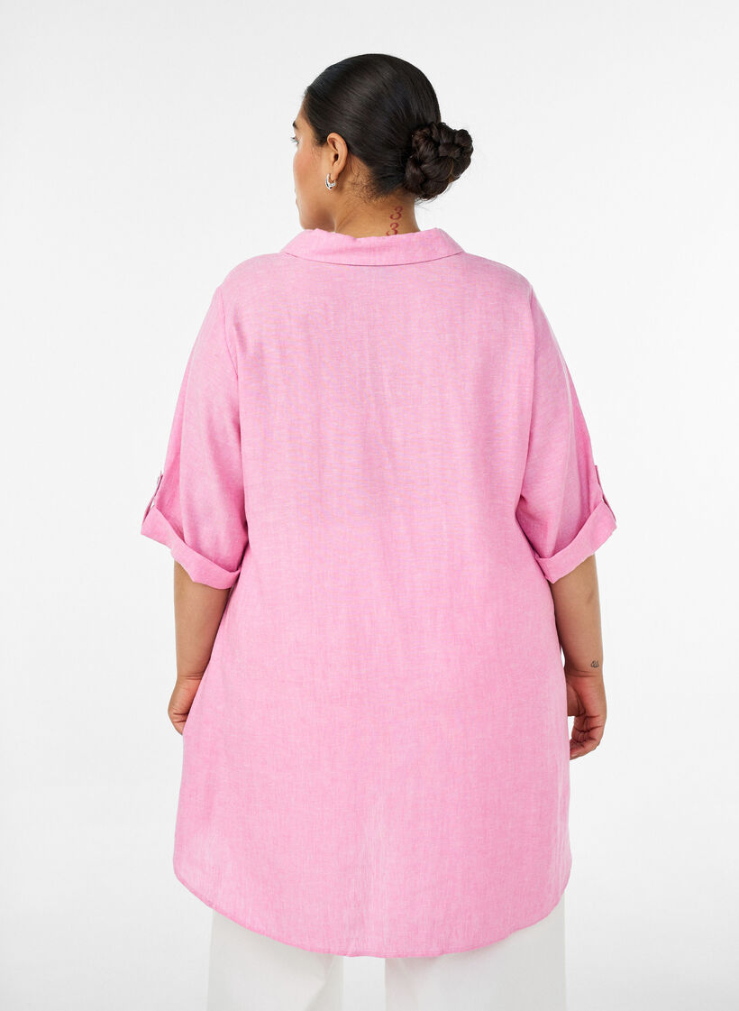 Tunika i linne och viskos med A-linjeform, 2169, Model image number 2