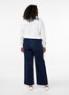 Jeans med h&ouml;g midja och vida ben, Bl&aring;, Model image number 1