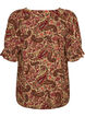 Blus i viskos med paisleym&ouml;nster och fyrkantig halsringning, Brun, Packshot image number 1