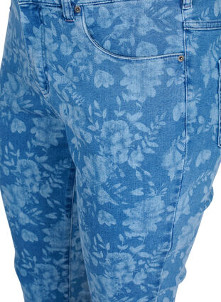 Super slim Amy jeans med mönster, Blue denim, Packshot image number 2
