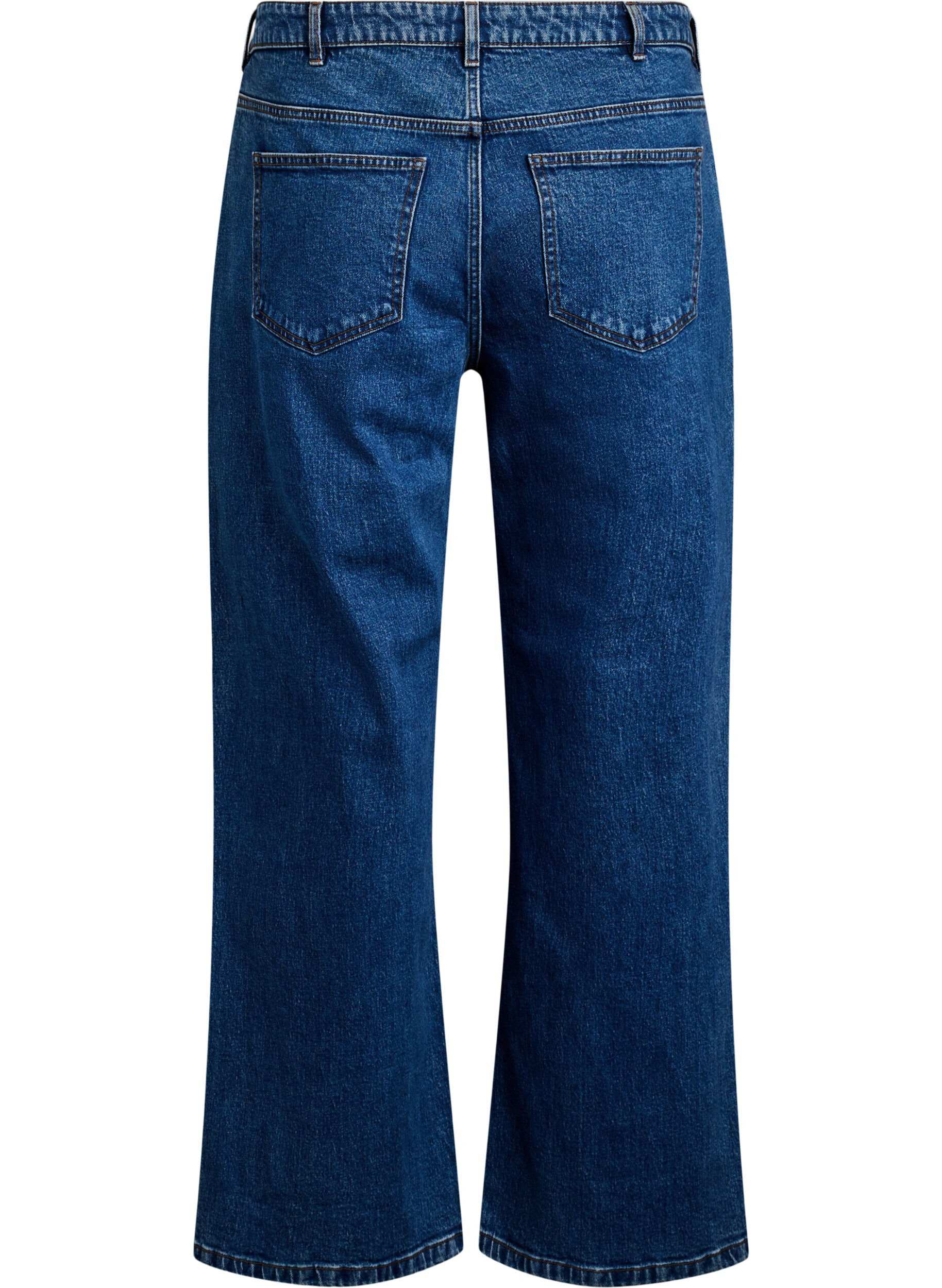 ZizziJeans med vida ben och h&ouml;g midja, Bl&aring;, Packshot image number 1