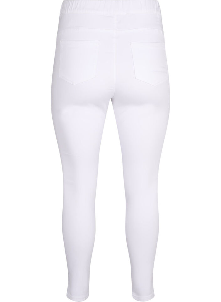 Jeggings med h&ouml;g midja, Vit, Packshot image number 1