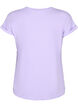 Kort&auml;rmad t-shirt i bomullsmix, Lila, Packshot image number 1