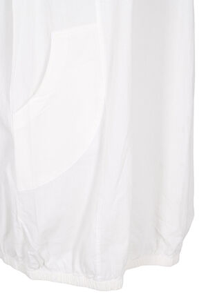 Kortärmad bomullsklänning, Bright White, Packshot image number 3