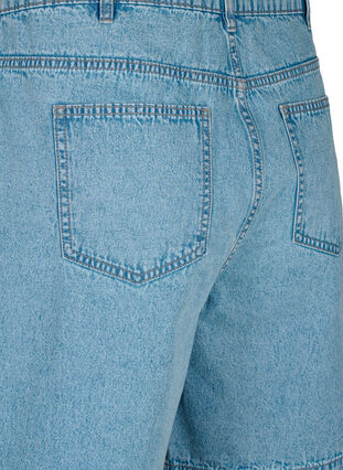 Jeansshorts med hög midja, Light Blue Denim, Packshot image number 3