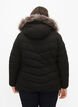 Kort pufferjacka med huva, Svart, Model image number 2
