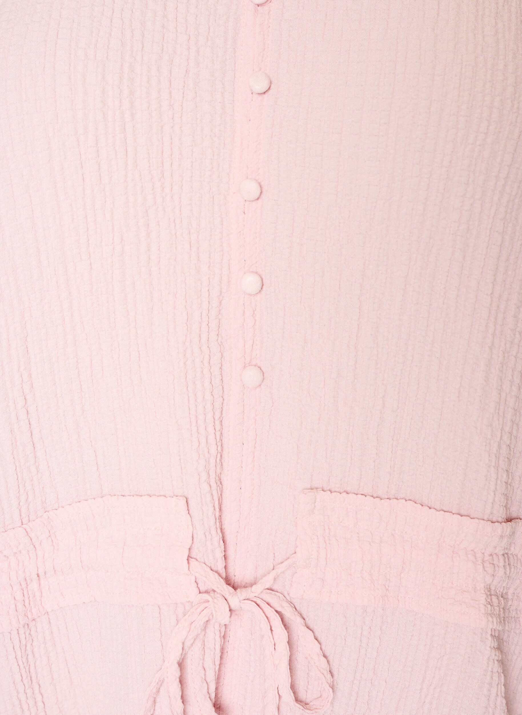 ZizziBlus med struktur och knyt i midjan, Rosa, Packshot image number 2