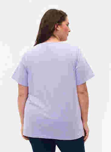 T-shirt från FLASH med tryck, Lavender, Model image number 1