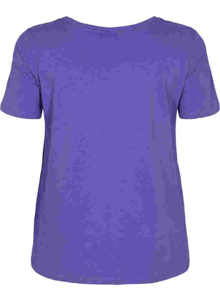Enfärgad t-shirt i bomull, Ultra Violet, Packshot image number 1