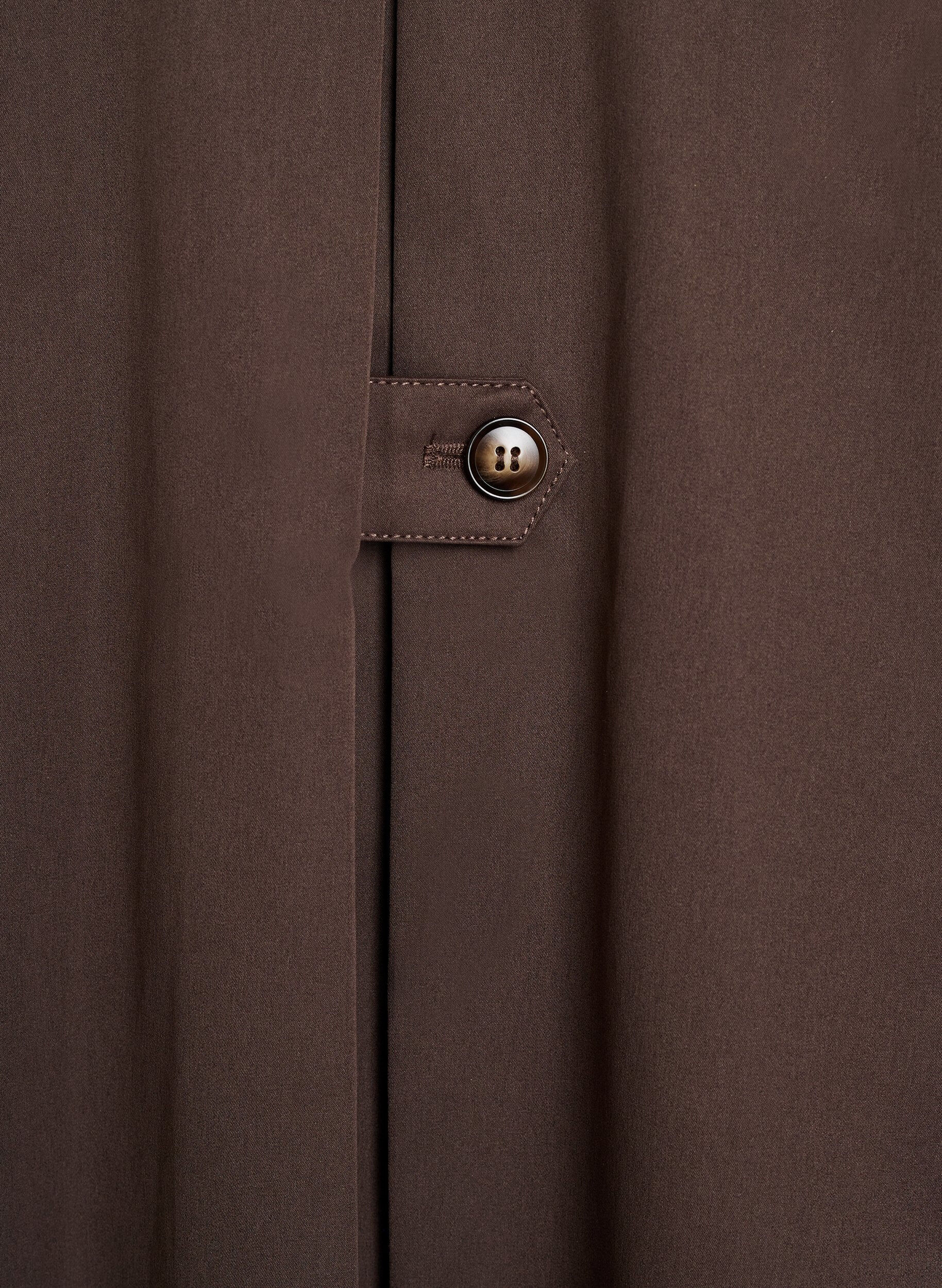 Zizzi Kort trenchcoat med krage och raglan&auml;rmar, Brun, Packshot image number 4