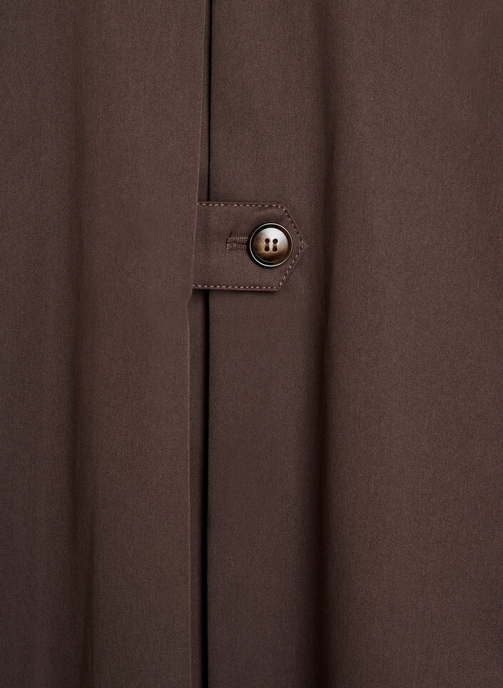 Kort trenchcoat med krage och raglan&auml;rmar, Brun, Packshot image number 4