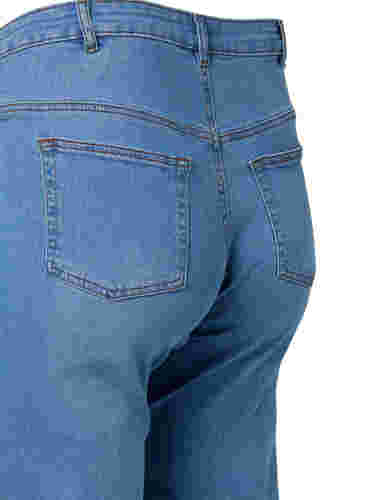 Högmidjade Gemma jeans med normal passform, Light blue, Packshot image number 3