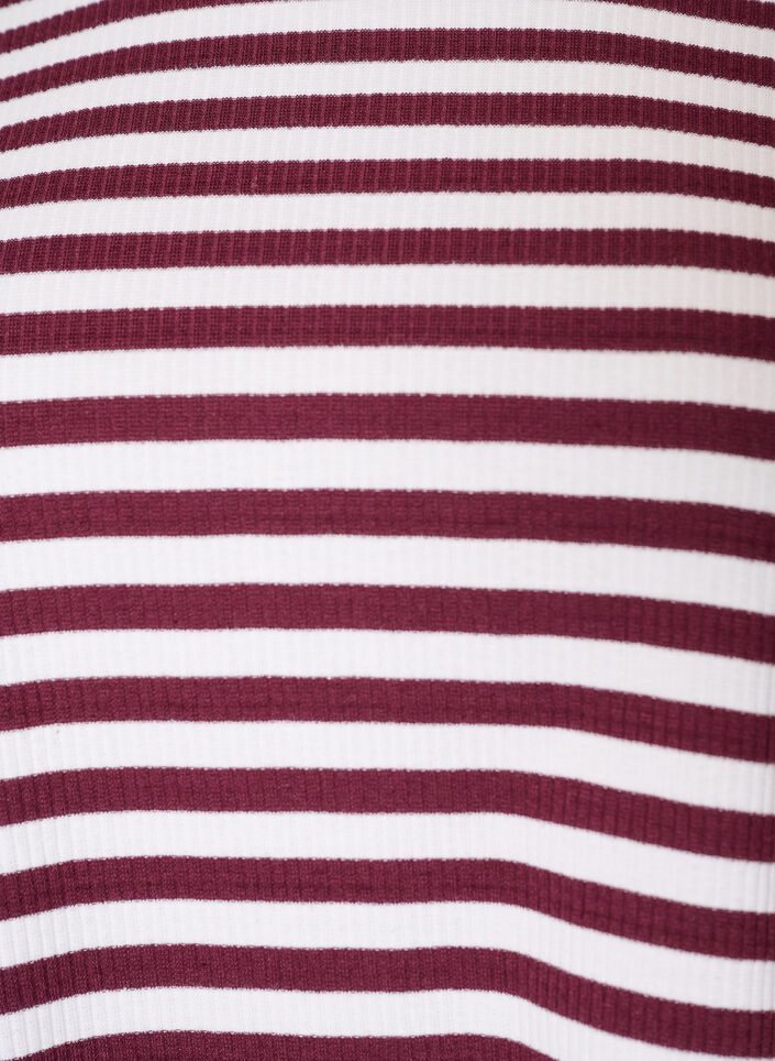L&aring;ng&auml;rmad natt-topp i ribbad trik&aring; med r&auml;nder, R&ouml;d, Packshot image number 2