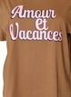 T-shirt i 100% bomull med korta &auml;rmar och tryck, Brun, Packshot image number 2