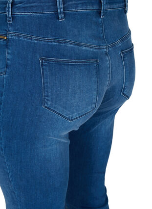 Amy jeans med Dual Core och hög midja, Blue denim, Packshot image number 3
