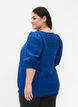 Smockblus med lyocell (TENCEL™), Strong Blue, Model image number 1