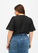 Lyocell skjortblus med struktur, Black, Model image number 1