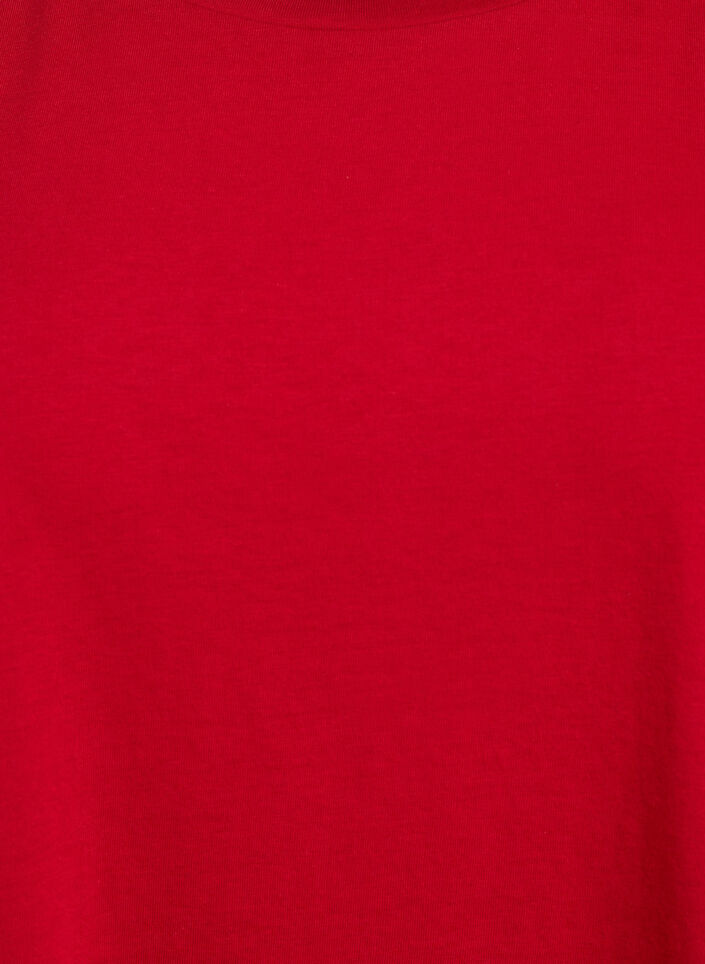 Kort&auml;rmad t-shirt i bomullsblandning, R&ouml;d, Packshot image number 2