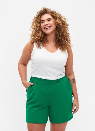 Shorts med fickor och lös passform, Jolly Green, Model image number 0