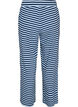 Randiga pyjamasbyxor med h&ouml;g midja och vida ben, Bl&aring;, Packshot image number 1