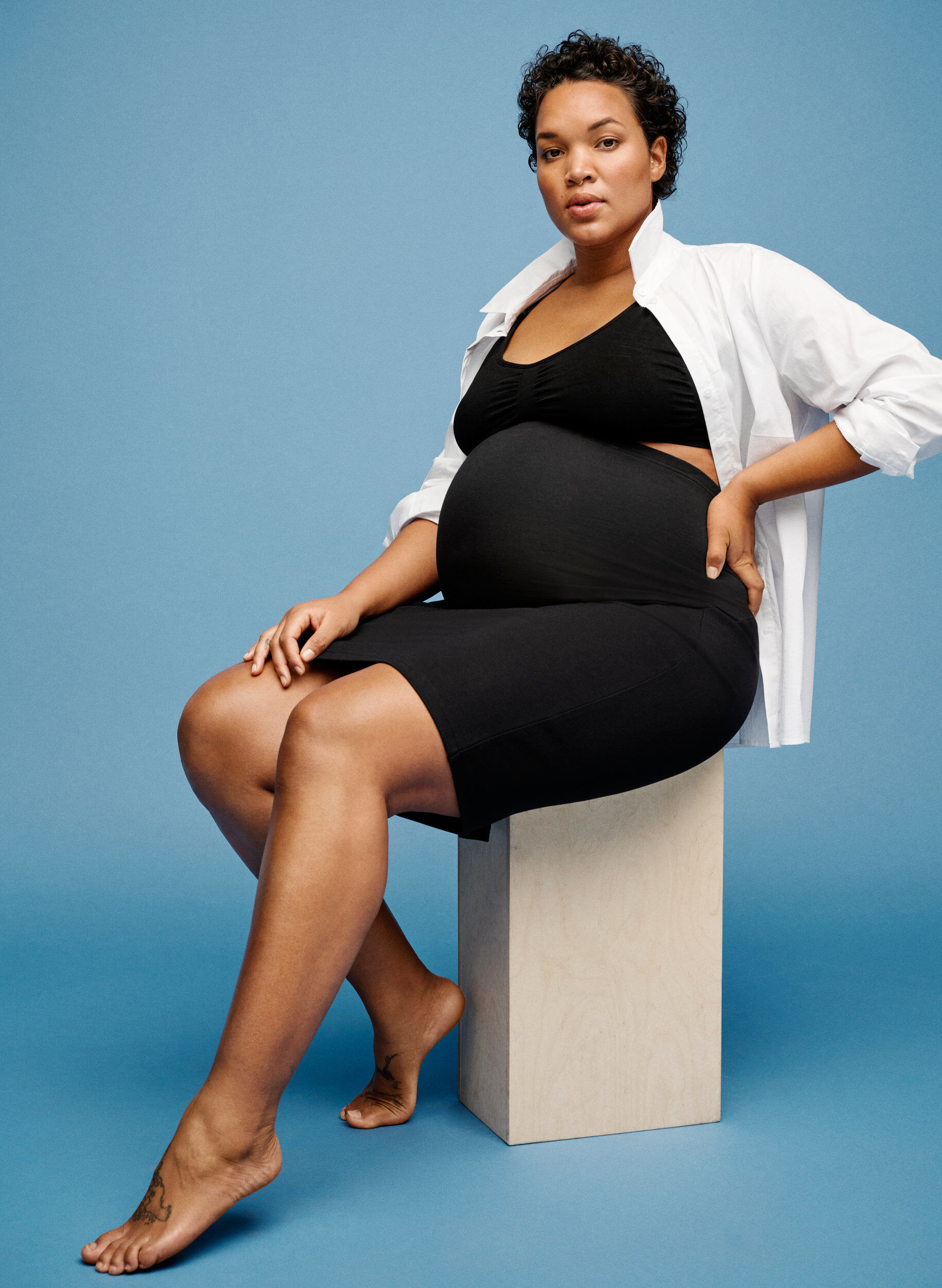 Zizzi Kroppsn&auml;ra gravidkjol, Black, Image image number 0