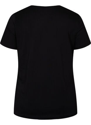 Kortärmad t-shirt i bomull med tryck , Black Love, Packshot image number 1